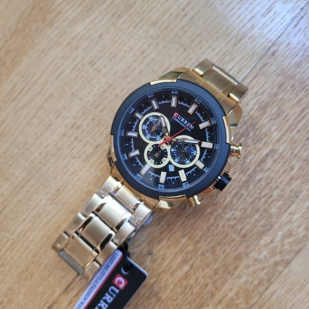 CURREN Multicolor Chronograph Watch‎ in Stainless Steel for Men